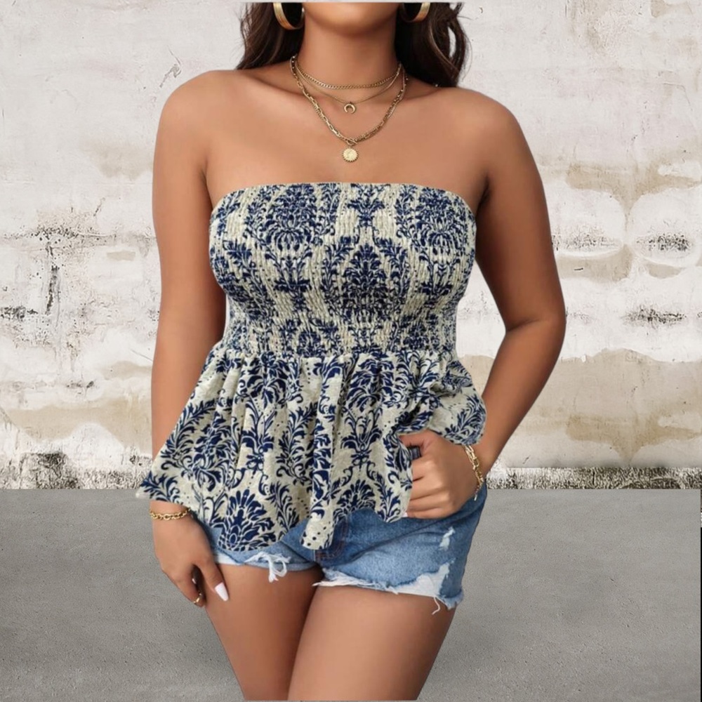 Allover print tube top